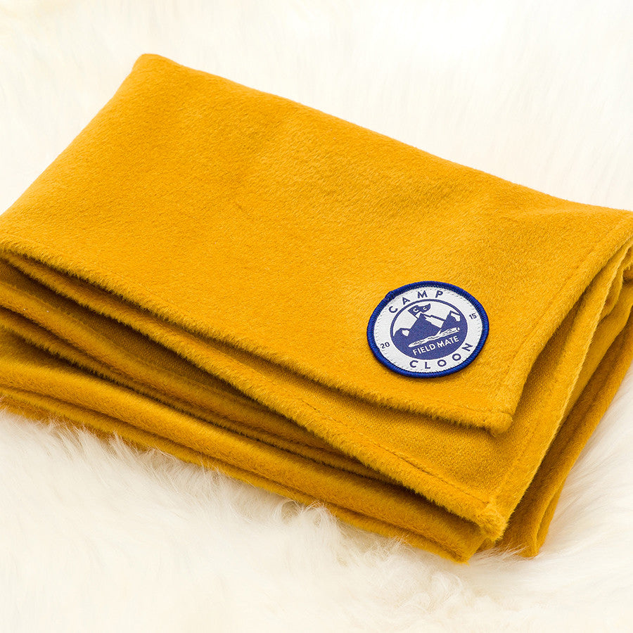 Mustard Cashmere Campfire Blanket