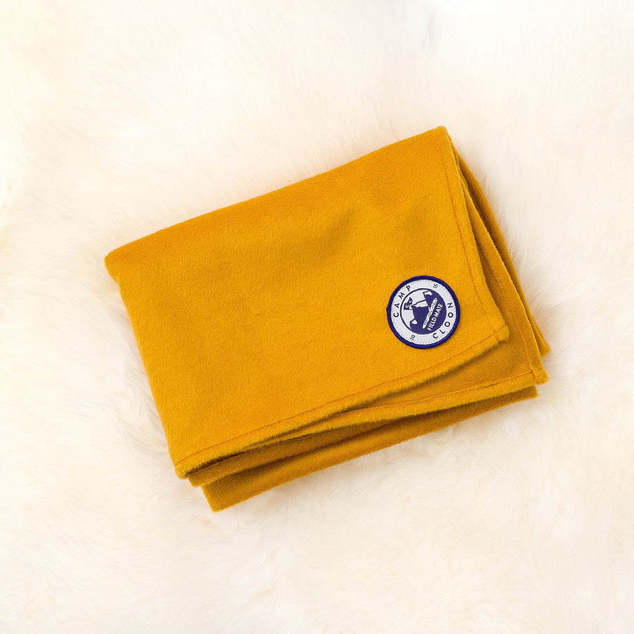 Mustard Cashmere Campfire Blanket